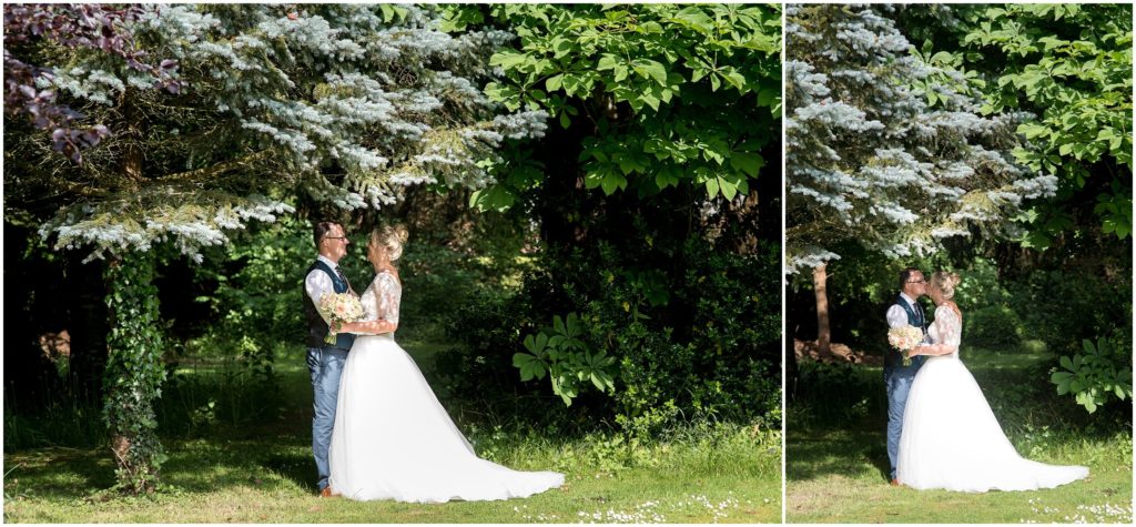 Bride and groom at Old Alresford Place