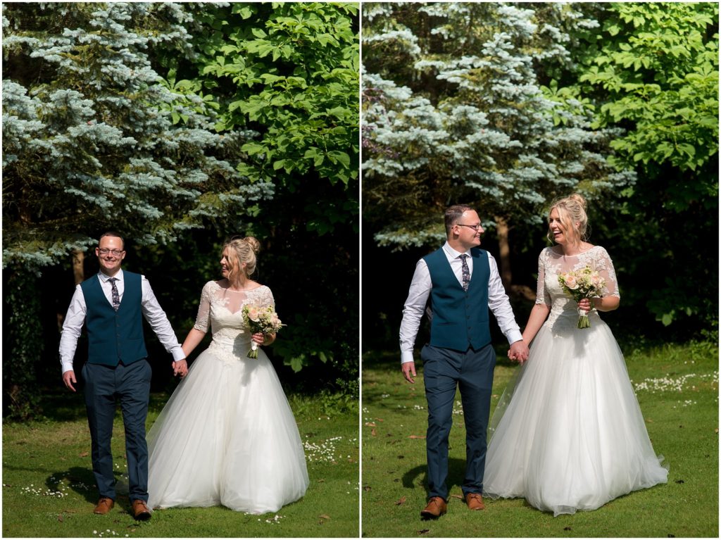 Bride and groom at Old Alresford Place