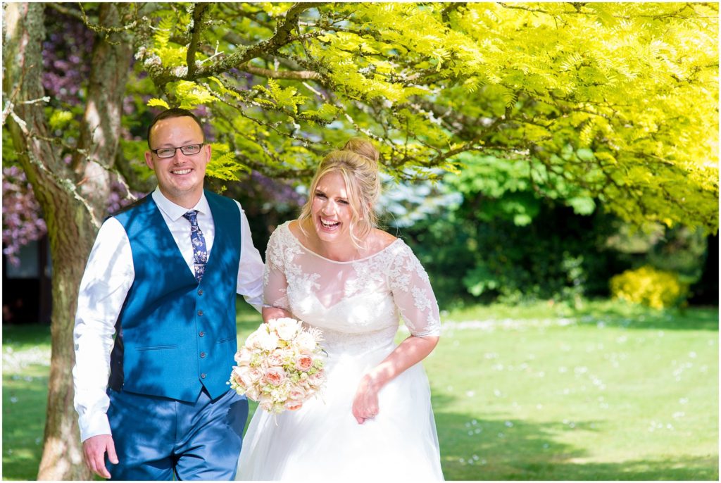 Bride and groom at Old Alresford Place wedding