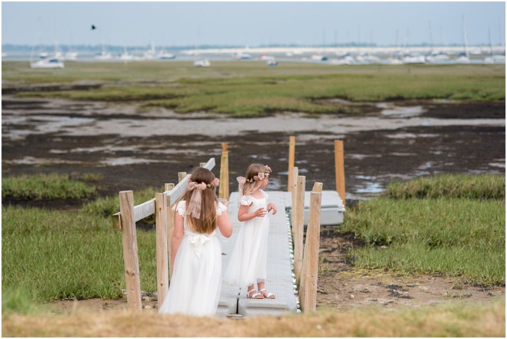 Flower girls by the sea