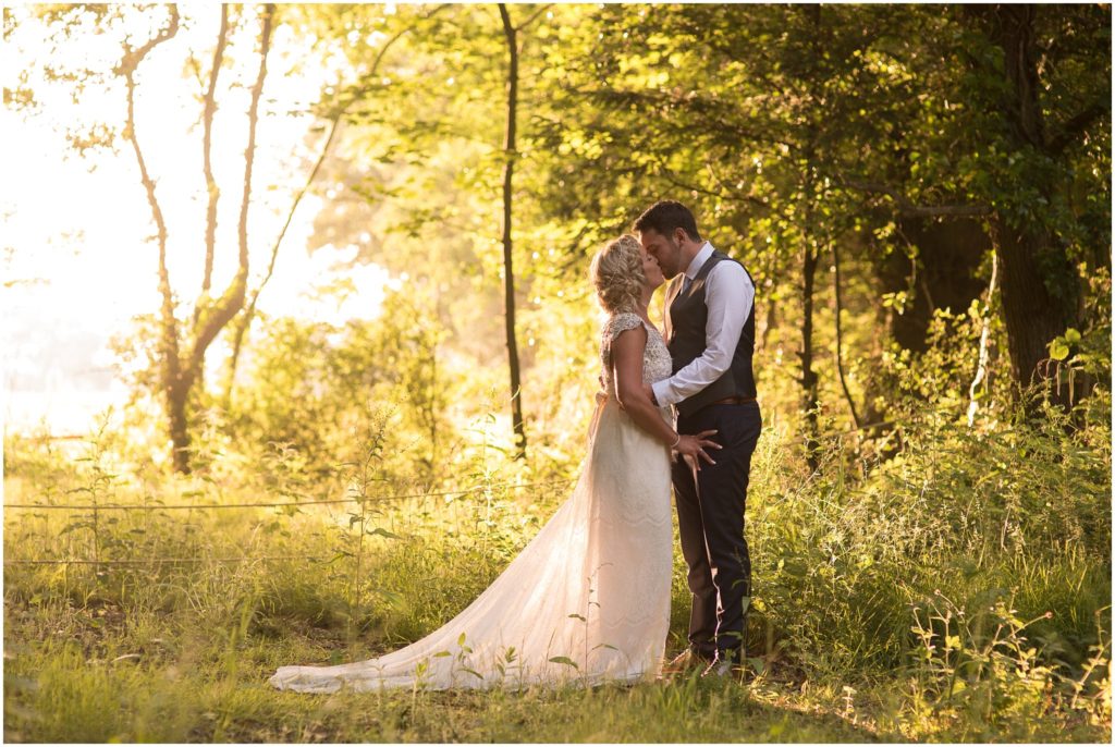 Sunset at tournerbury Woods Wedding