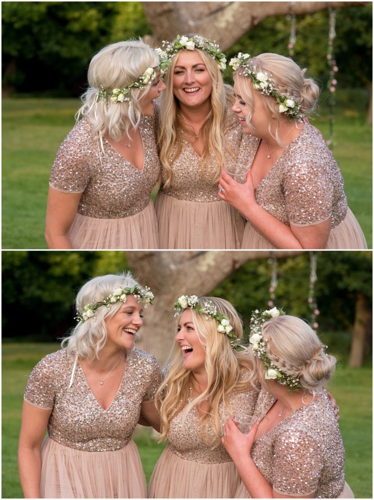 Bridesmaids at tournerbury Woods Wedding