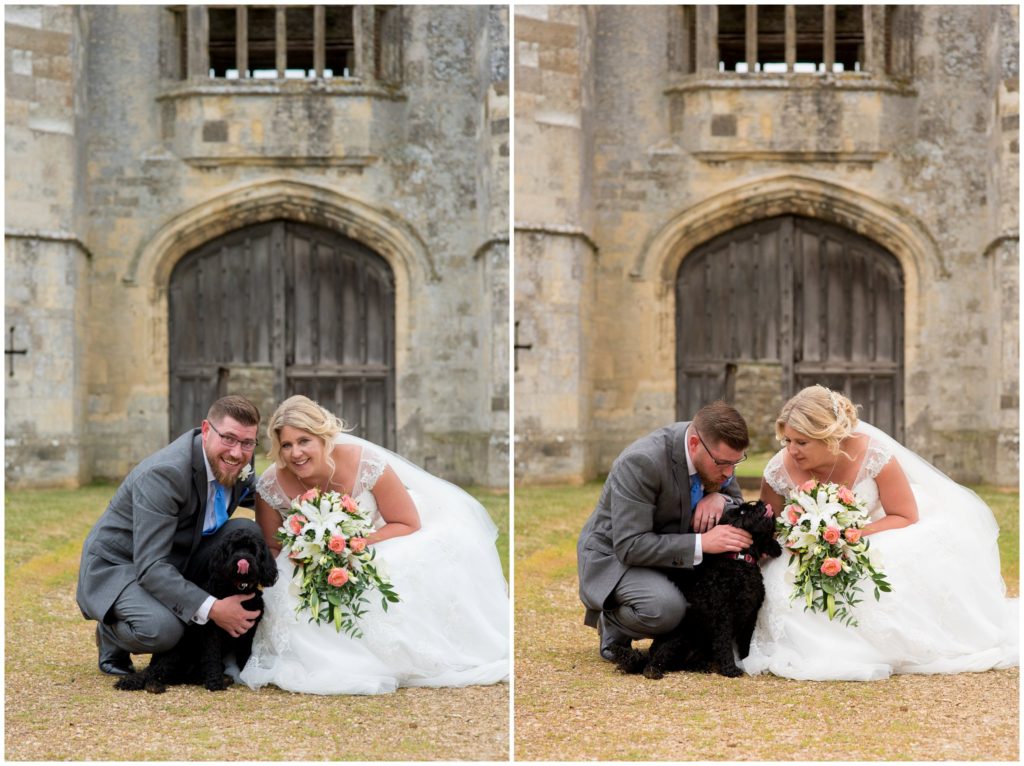 Bride and groom at titchfield abbey