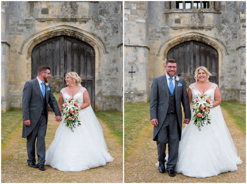 Bride and groom at titchfield abbey