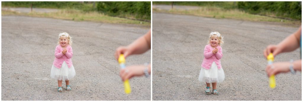 flower girl on wedding day