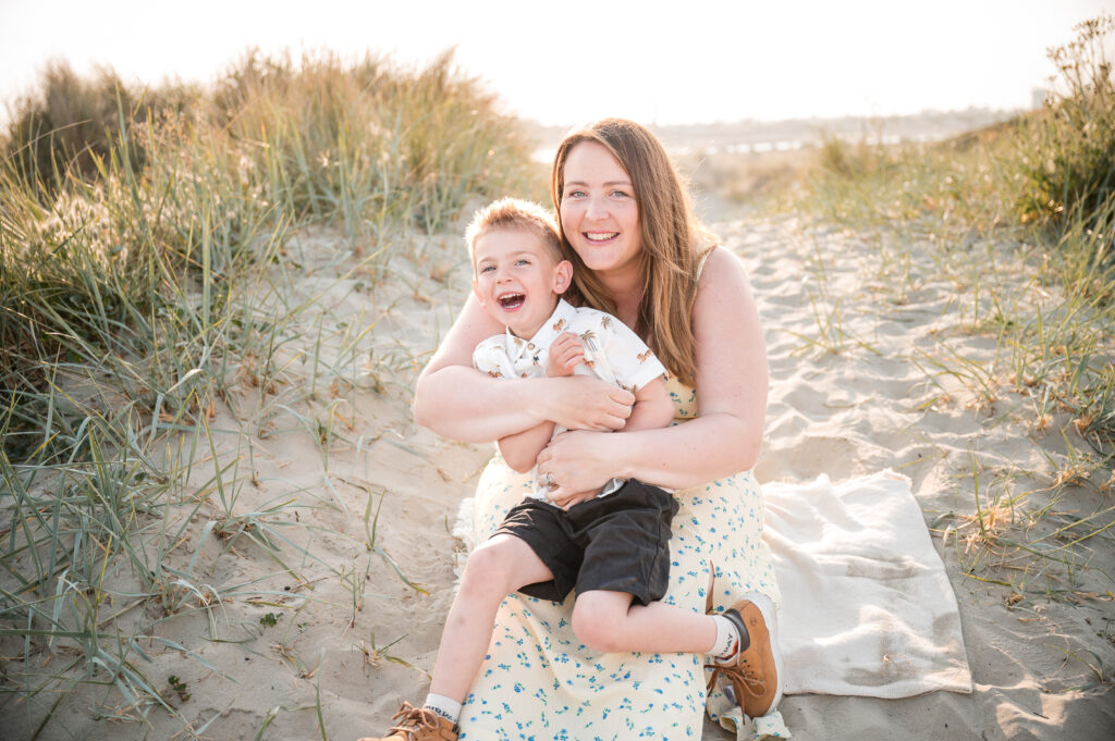 A photo from a family photoshoot on Hayling Island